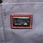 FENDI Zucca Canvas Shoulder Bag Brown Black goldep5455