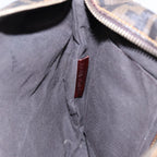 FENDI Zucca Canvas Shoulder Bag Brown Black goldep5455