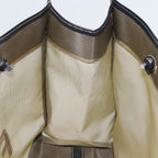 FENDI Tote Bag Nylon Leather Black Khaki goldep5485