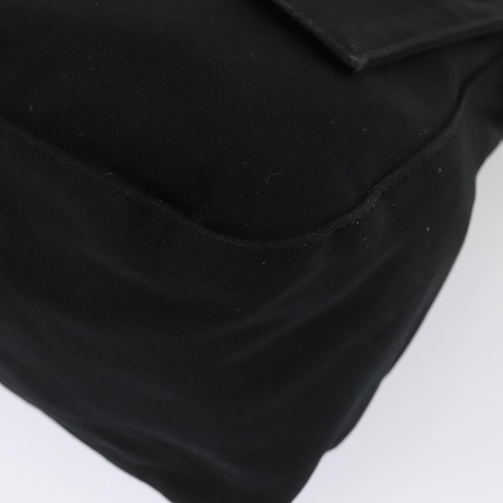 FENDI Mamma Baguette Shoulder Bag Nylon Black Silverep5493