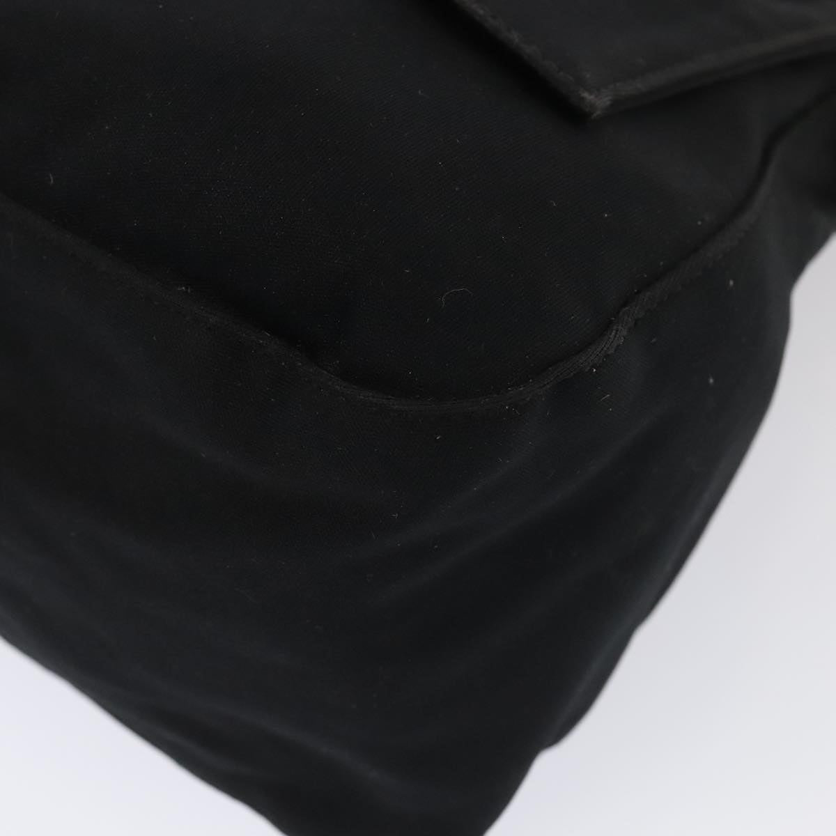 FENDI Mamma Baguette Shoulder Bag Nylon Black Silverep5493