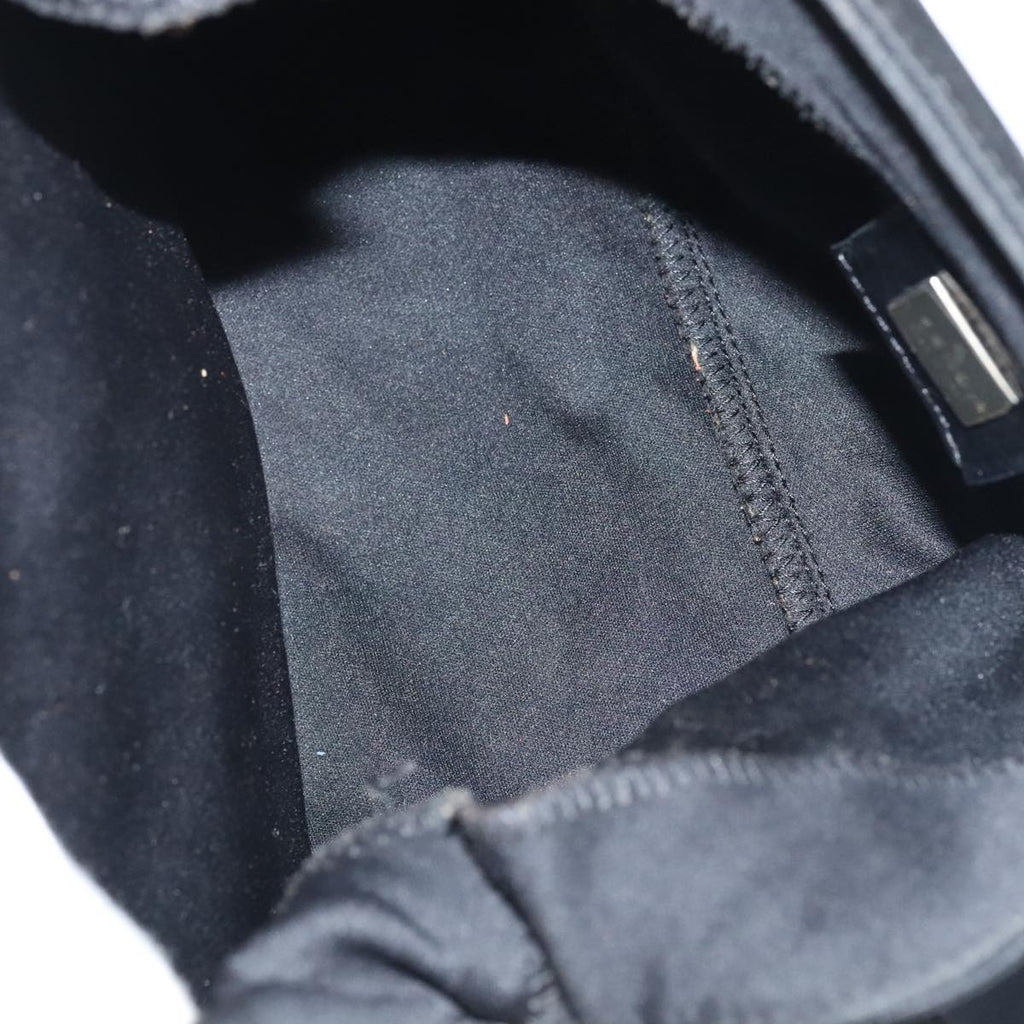 FENDI Mamma Baguette Shoulder Bag Nylon Black Silverep5493