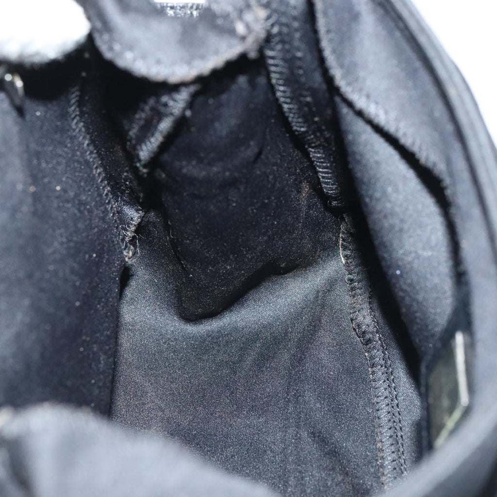 FENDI Mamma Baguette Shoulder Bag Nylon Black Silverep5493