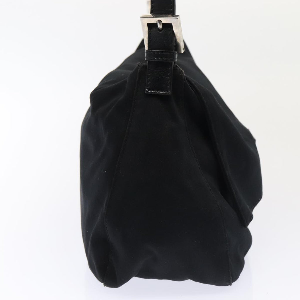 FENDI Mamma Baguette Shoulder Bag Nylon Black Silverep5493