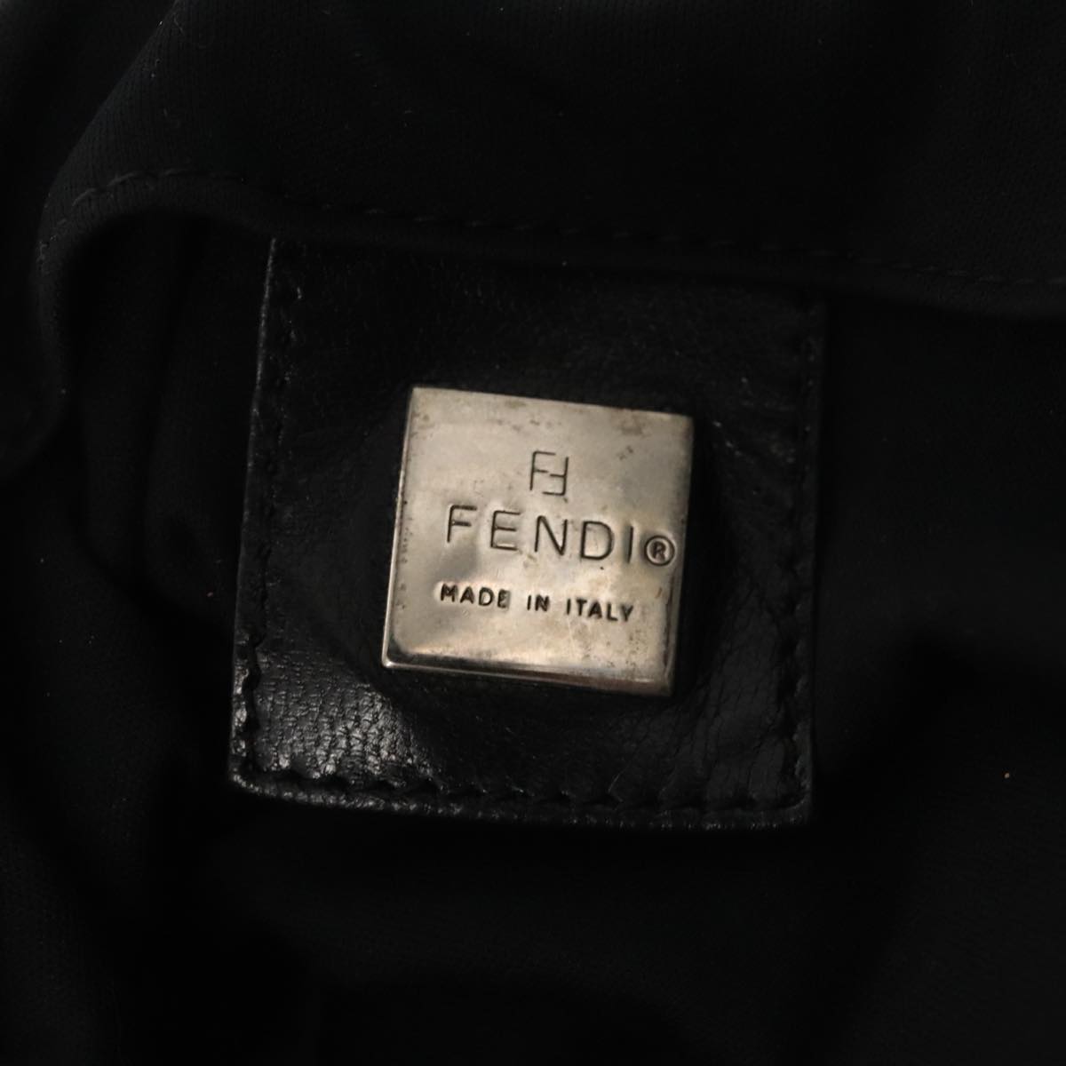 FENDI Tote Bag Nylon Black Silverep5506