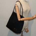FENDI Tote Bag Nylon Black Silverep5506