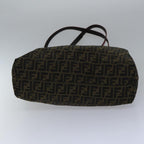FENDI Zucca Canvas Tote Bag Brown Black goldep5516