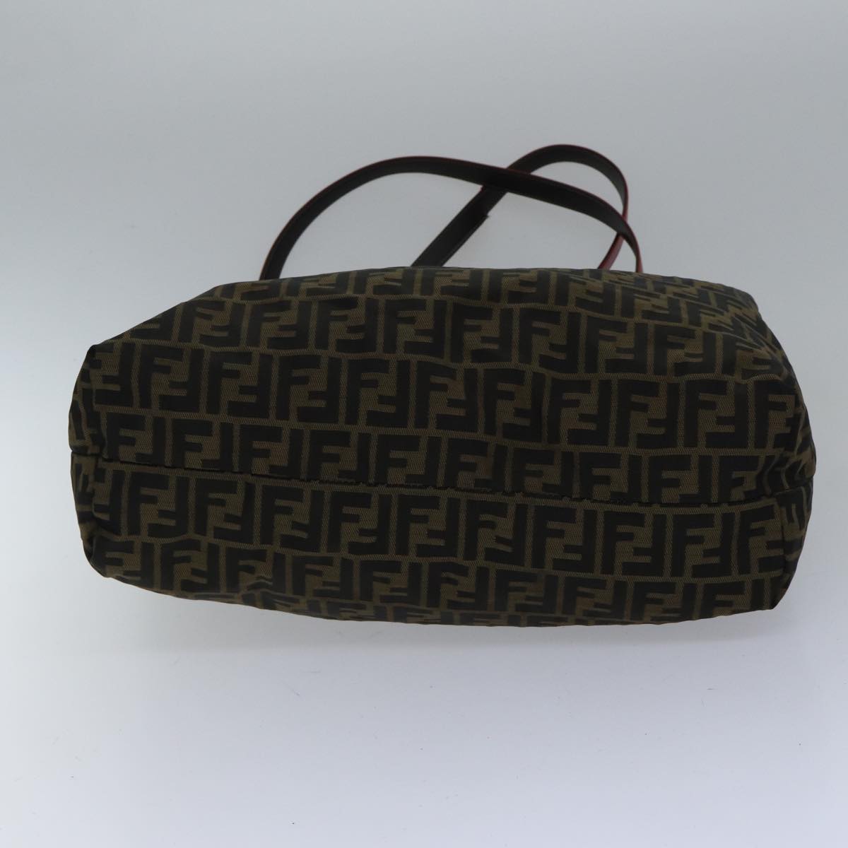 FENDI Zucca Canvas Tote Bag Brown Black goldep5516