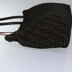 FENDI Zucca Canvas Tote Bag Brown Black goldep5516