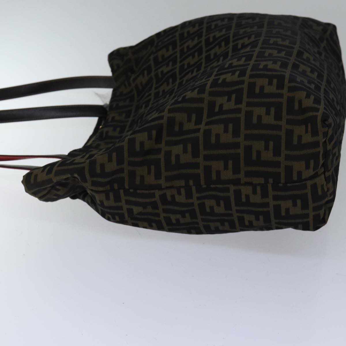 FENDI Zucca Canvas Tote Bag Brown Black goldep5516