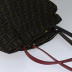 FENDI Zucca Canvas Tote Bag Brown Black goldep5516