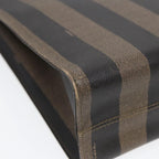 FENDI Pecan Canvas Tote Bag Brown Black goldep5527