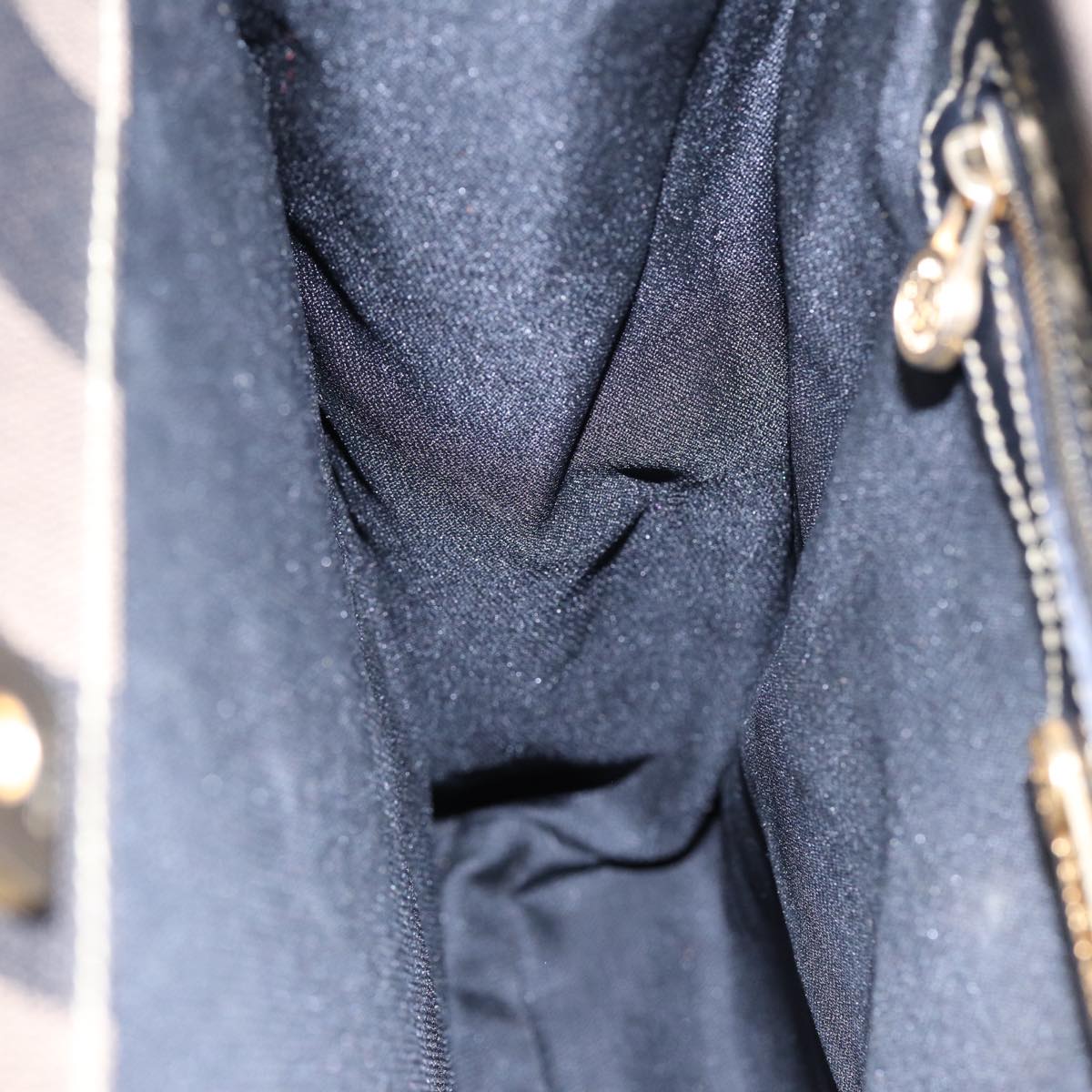 FENDI Pecan Canvas Tote Bag Brown Black goldep5527