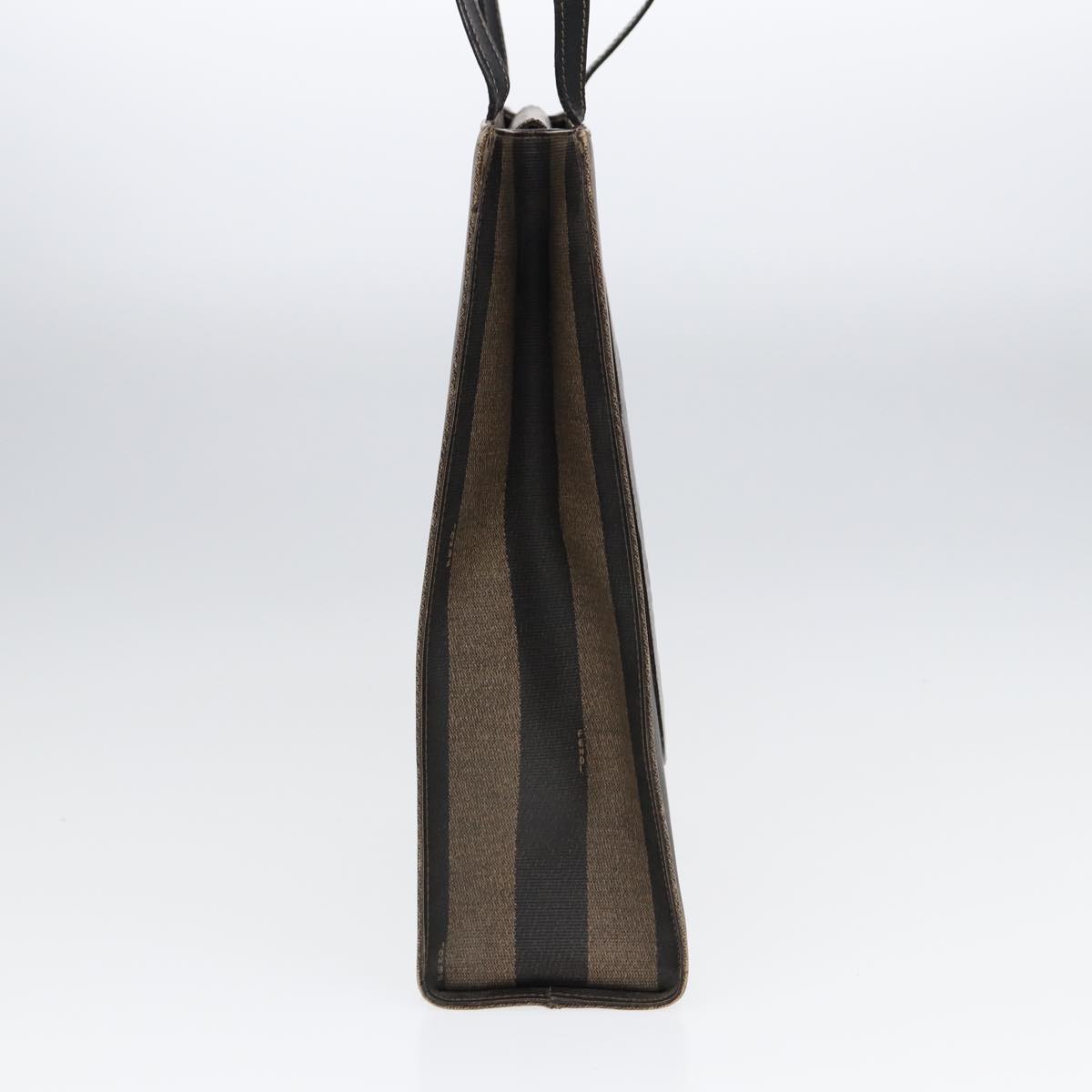 FENDI Pecan Canvas Tote Bag Brown Black goldep5527