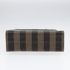 FENDI Pecan Canvas Tote Bag Brown Black goldep5527