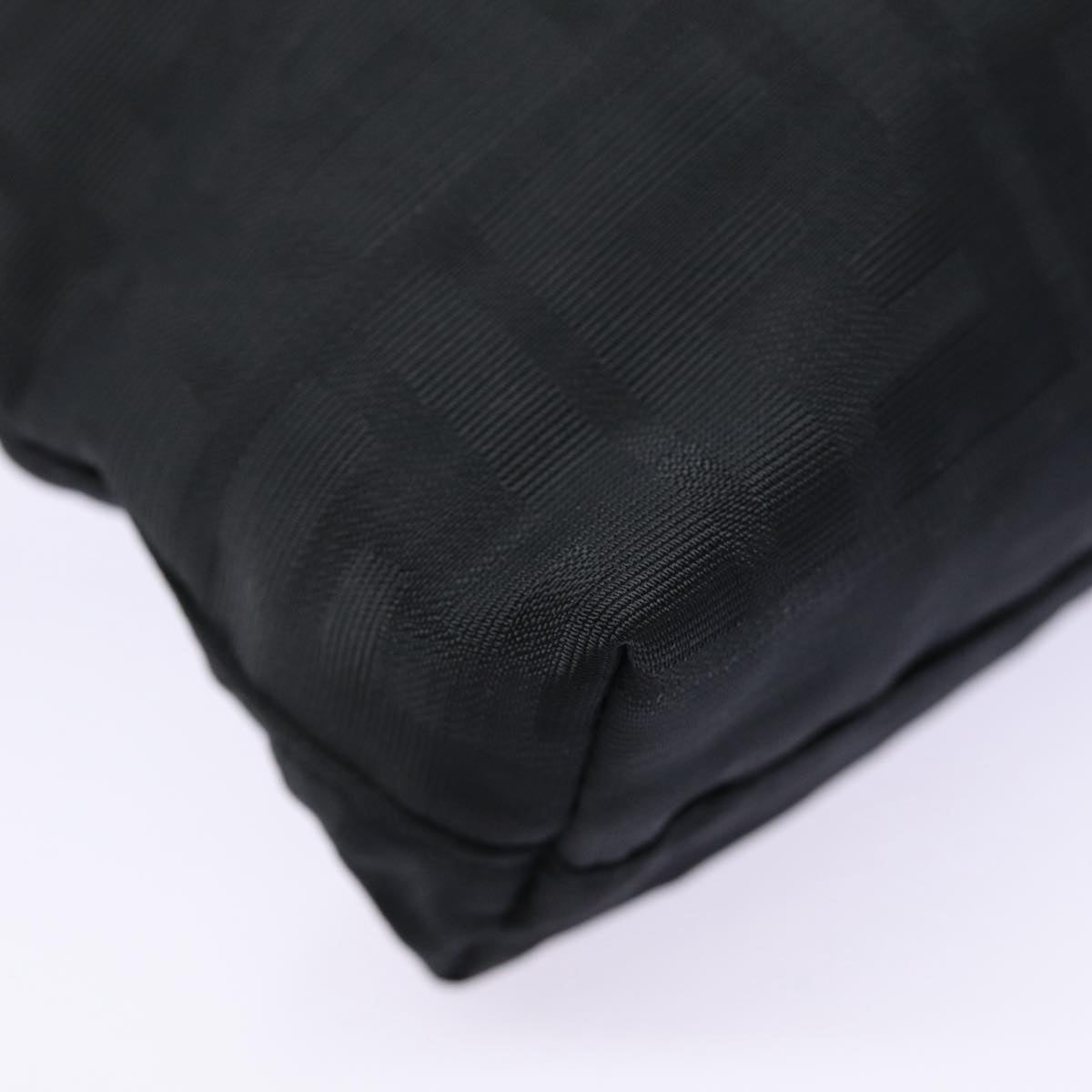 FENDI Zucca Canvas Shoulder Bag Black Silverep5578