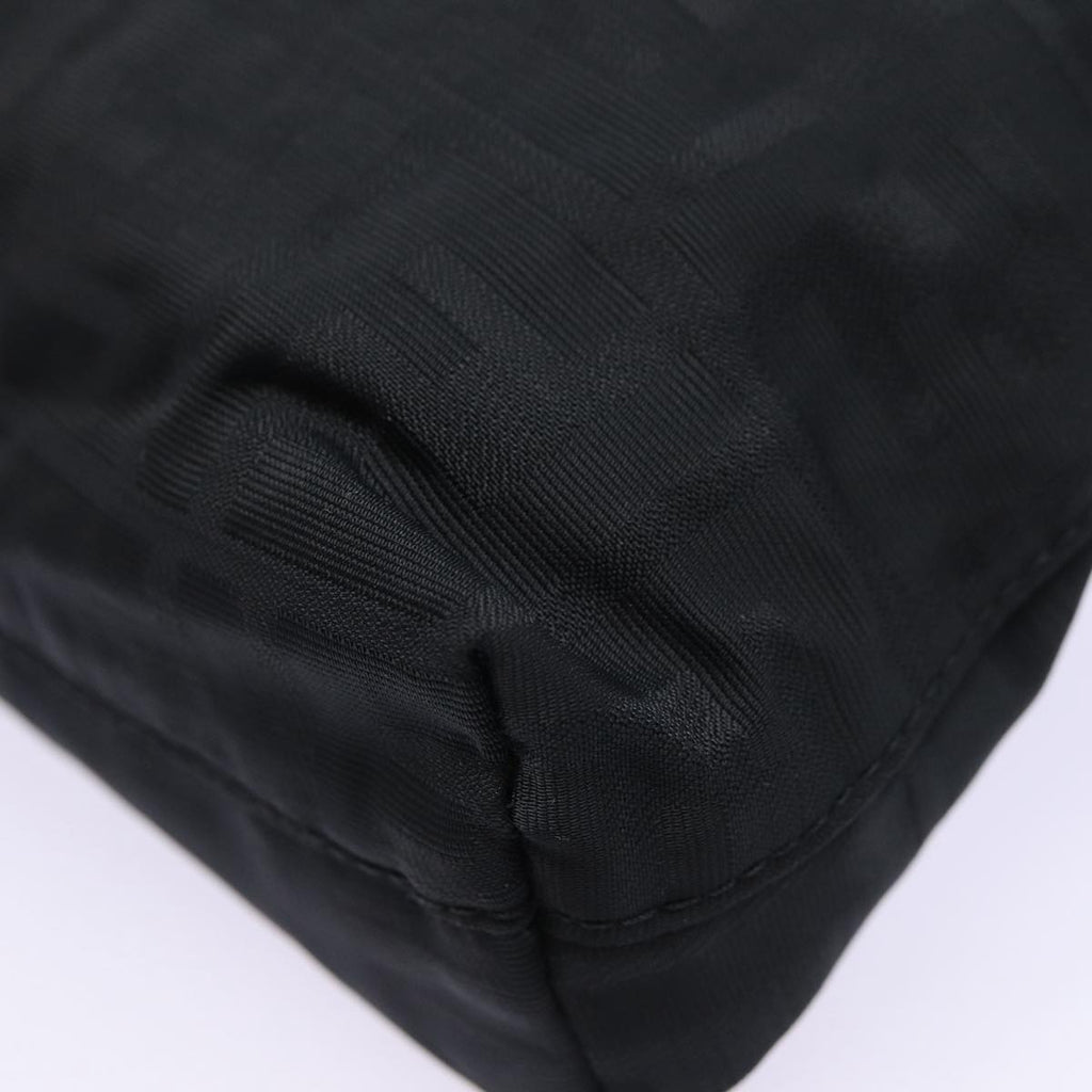 FENDI Zucca Canvas Shoulder Bag Black Silverep5578