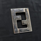 FENDI Zucca Canvas Shoulder Bag Black Silverep5578