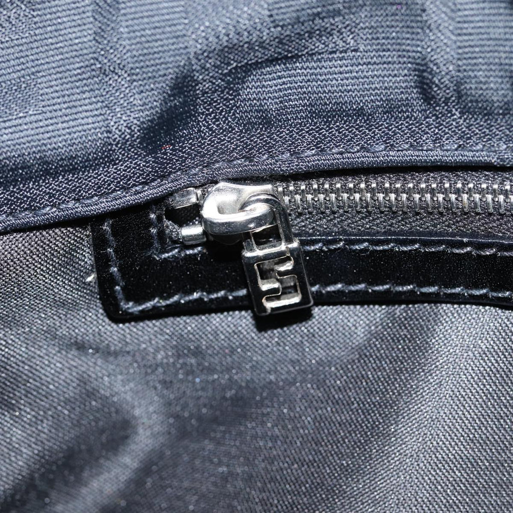 FENDI Zucca Canvas Shoulder Bag Black Silverep5578