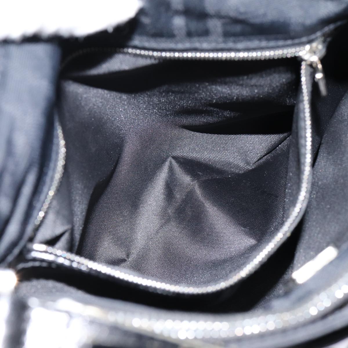 FENDI Zucca Canvas Shoulder Bag Black Silverep5578