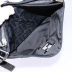 FENDI Zucca Canvas Shoulder Bag Black Silverep5578