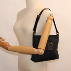 FENDI Zucca Canvas Shoulder Bag Black Silverep5578