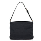 FENDI Zucca Canvas Shoulder Bag Black Silverep5578