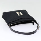 FENDI Zucca Canvas Shoulder Bag Black Silverep5578