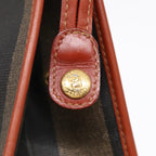 FENDI Pecan Canvas Clutch Bag Black Brown goldep5609