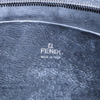 FENDI Pecan Canvas Clutch Bag Black Brown goldep5609
