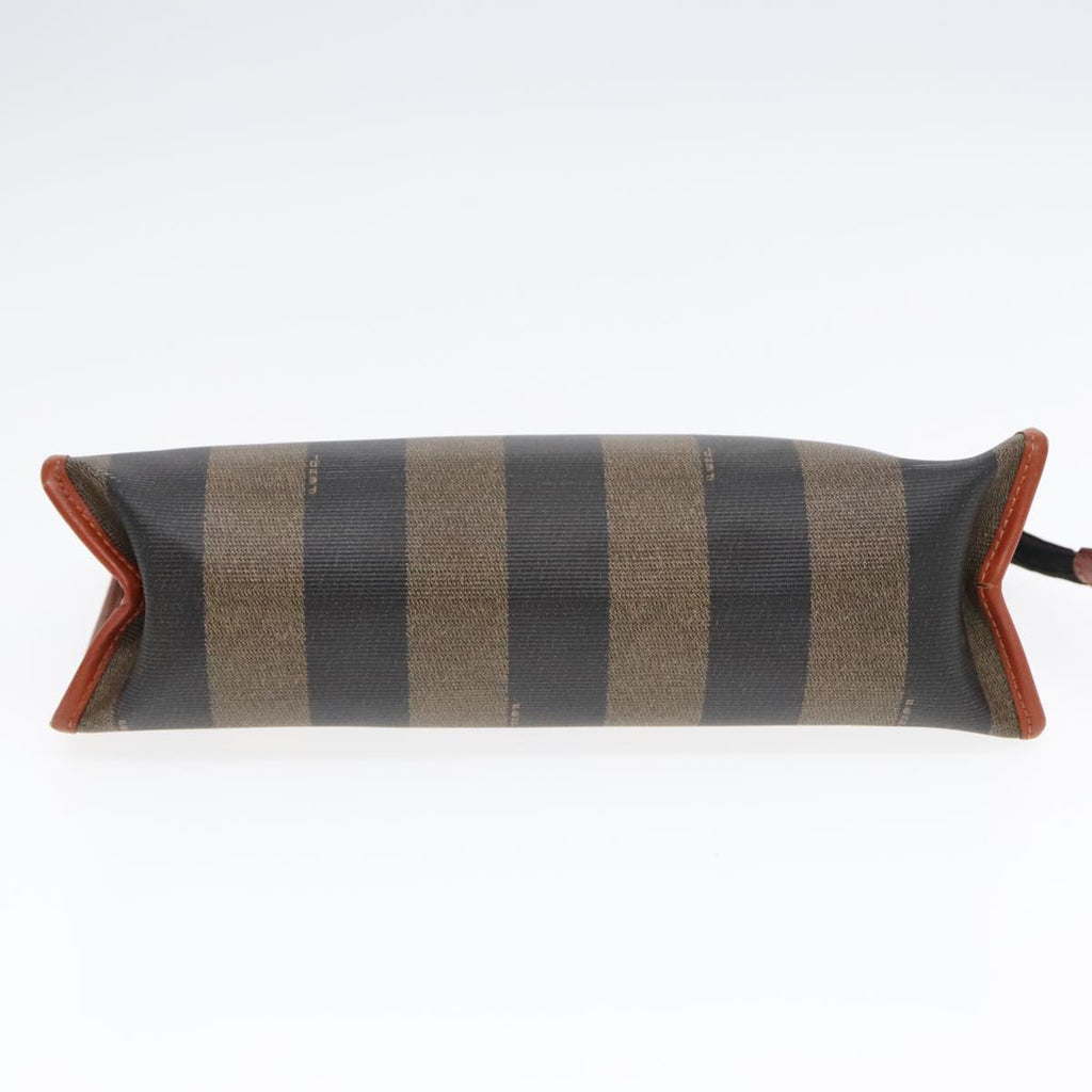 FENDI Pecan Canvas Clutch Bag Black Brown goldep5609