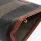 FENDI Pecan Canvas Clutch Bag Black Brown goldep5609