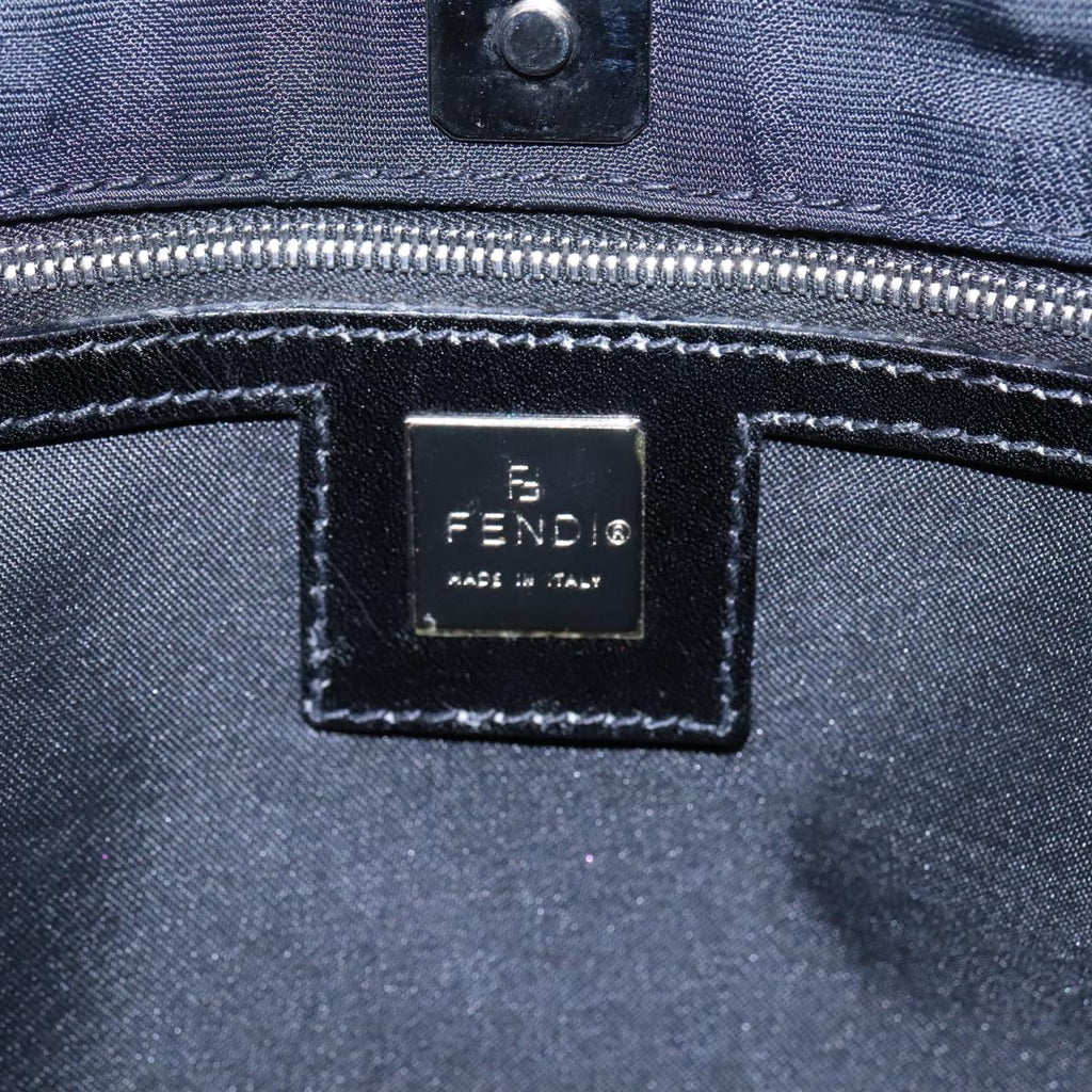 FENDI Zucca Canvas Shoulder Bag Silver Blackep5725