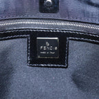 FENDI Zucca Canvas Shoulder Bag Silver Blackep5725