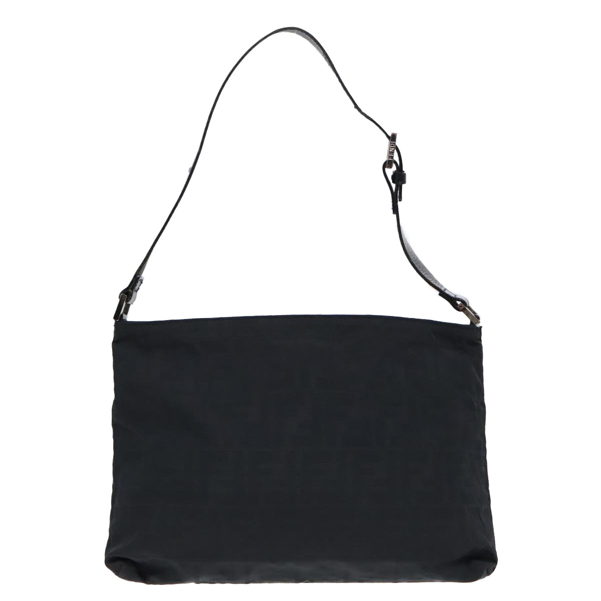 FENDI Zucca Canvas Shoulder Bag Silver Blackep5725