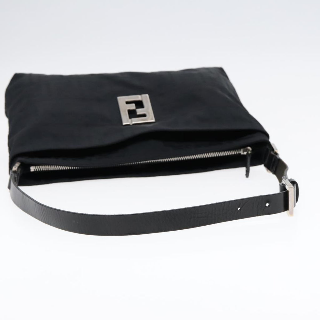 FENDI Zucca Canvas Shoulder Bag Silver Blackep5725