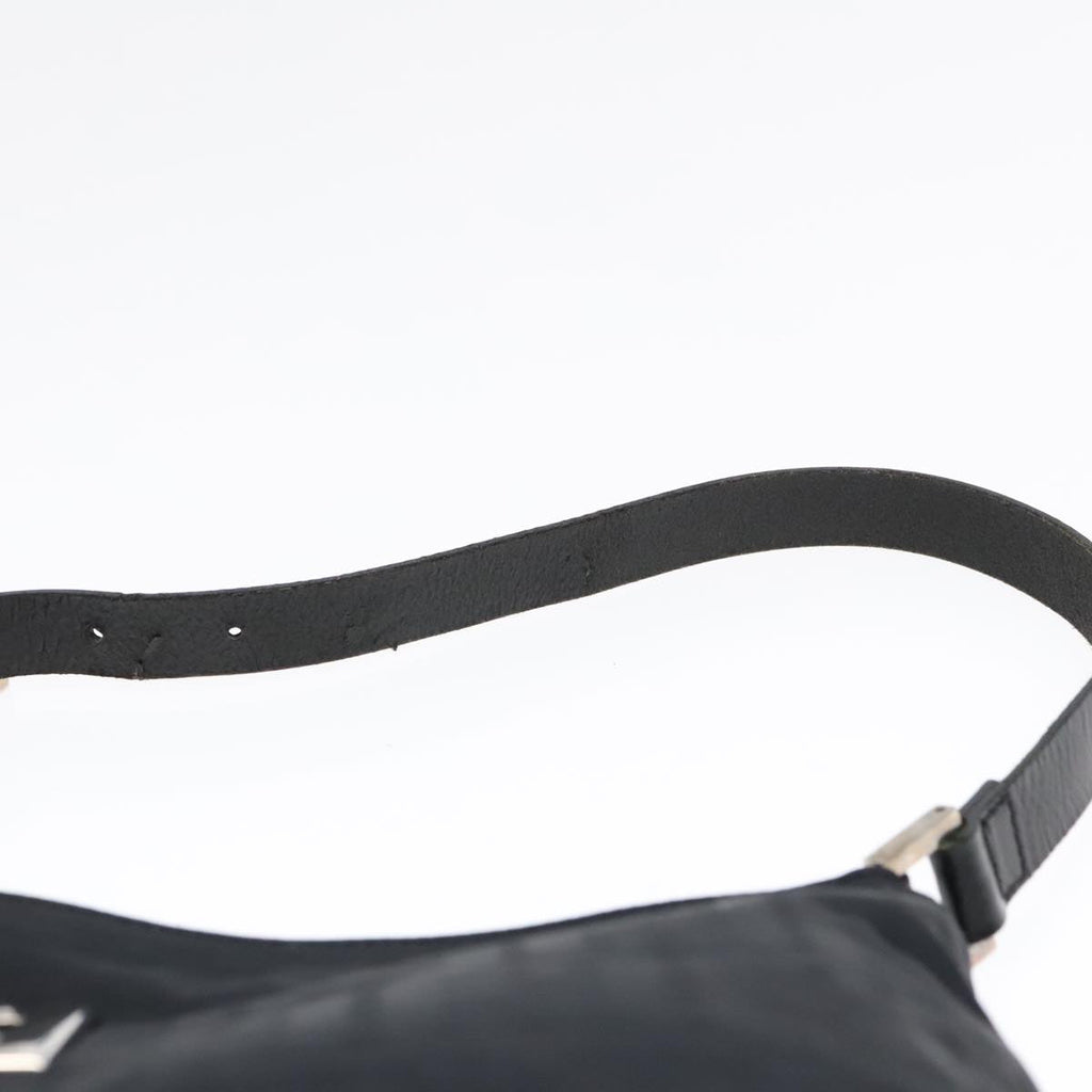 FENDI Zucca Canvas Shoulder Bag Silver Blackep5725