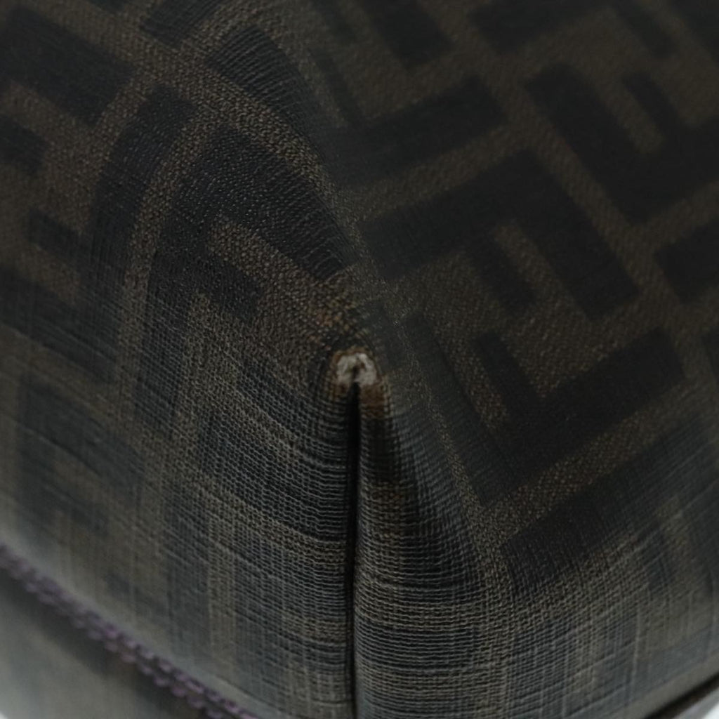 FENDI Zucca Canvas Tote Bag Brown Black Silverep5784