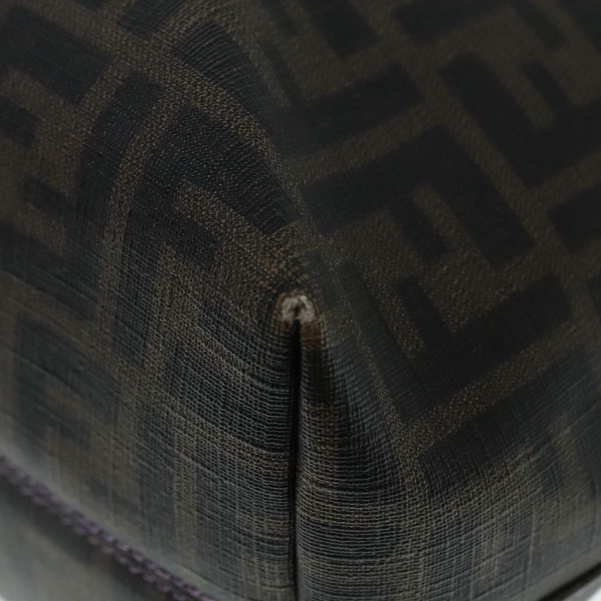 FENDI Zucca Canvas Tote Bag Brown Black Silverep5784