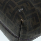 FENDI Zucca Canvas Tote Bag Brown Black Silverep5784