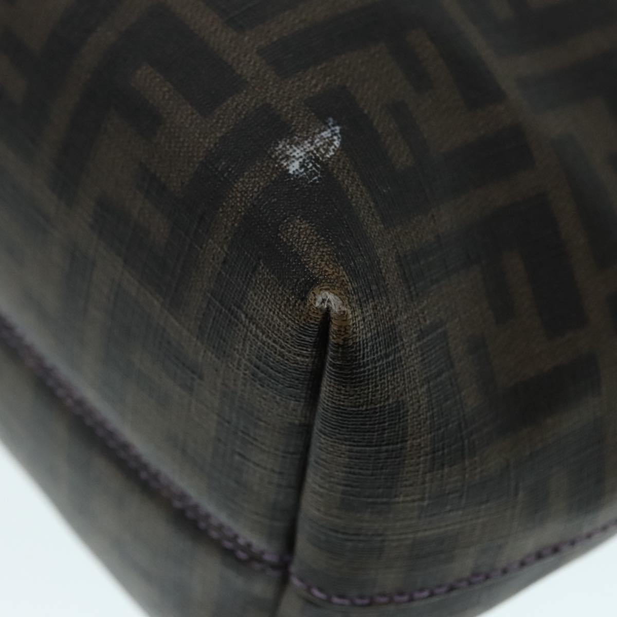 FENDI Zucca Canvas Tote Bag Brown Black Silverep5784