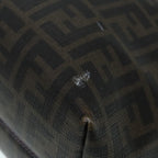 FENDI Zucca Canvas Tote Bag Brown Black Silverep5784