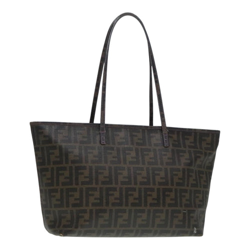 FENDI Zucca Canvas Tote Bag Brown Black Silverep5784
