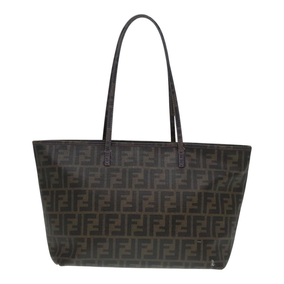 FENDI Zucca Canvas Tote Bag Brown Black Silverep5784