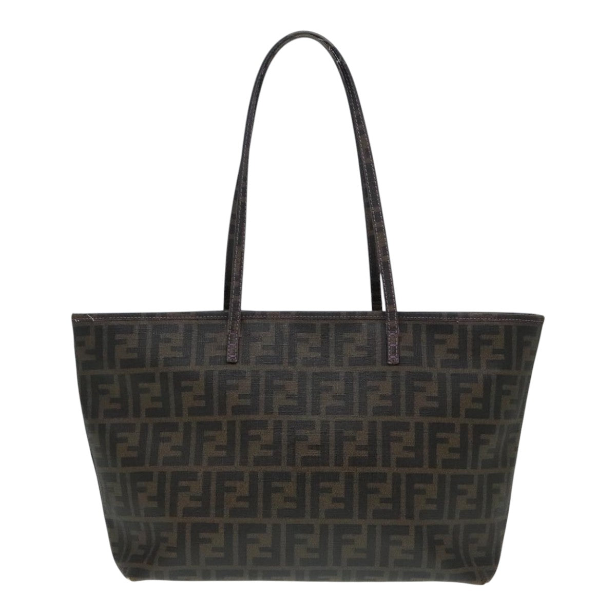 FENDI Zucca Canvas Tote Bag Brown Black Silverep5784
