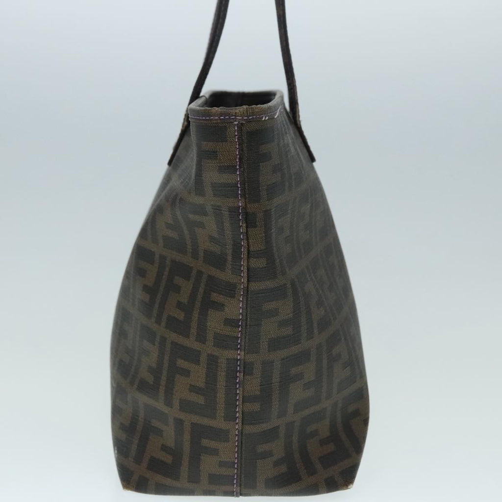 FENDI Zucca Canvas Tote Bag Brown Black Silverep5784