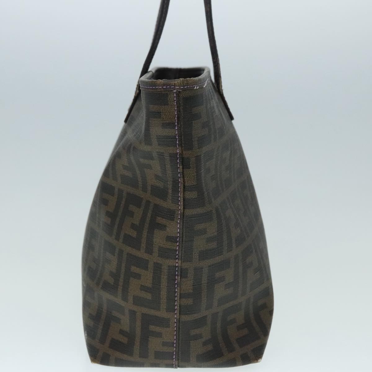 FENDI Zucca Canvas Tote Bag Brown Black Silverep5784