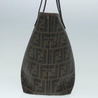 FENDI Zucca Canvas Tote Bag Brown Black Silverep5784
