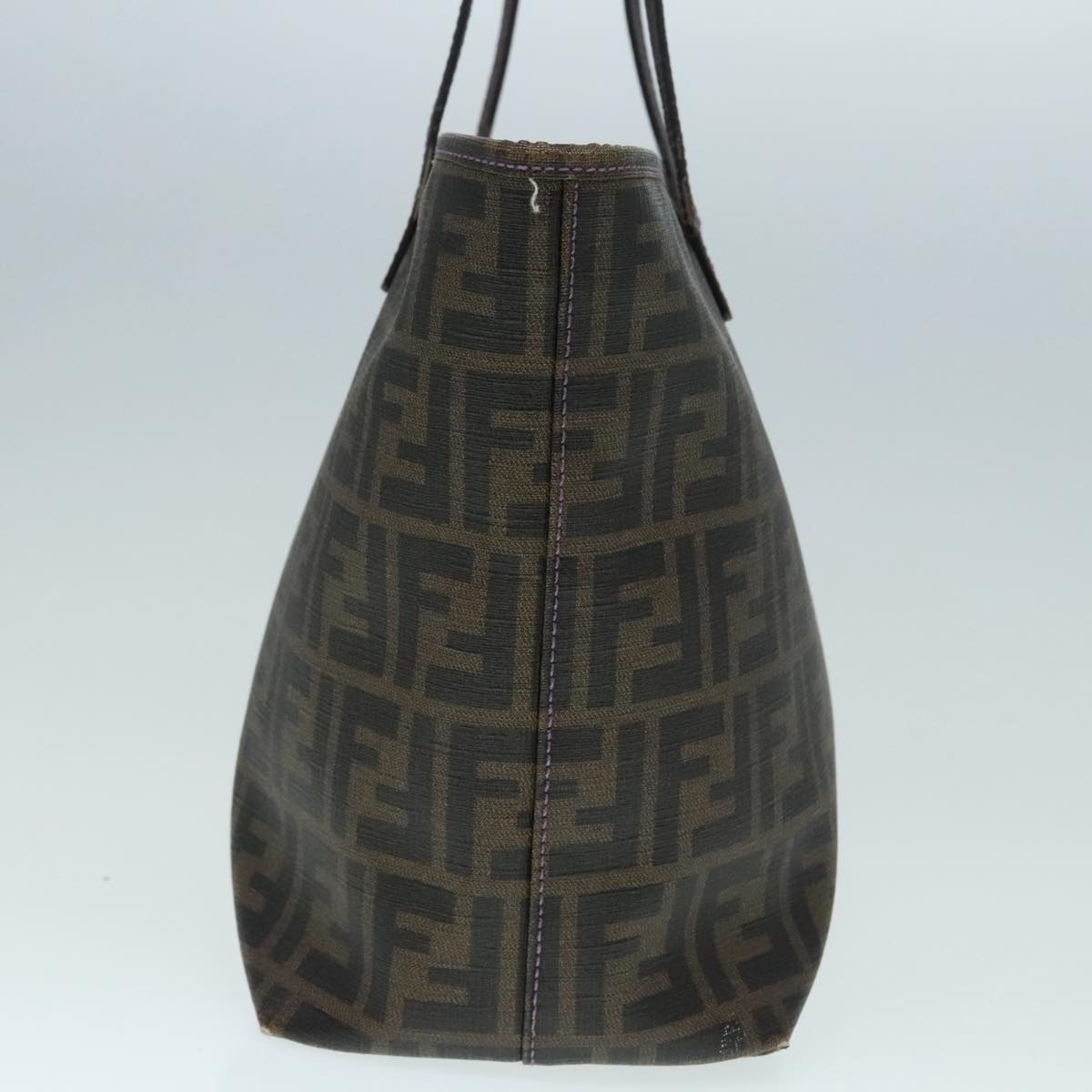 FENDI Zucca Canvas Tote Bag Brown Black Silverep5784