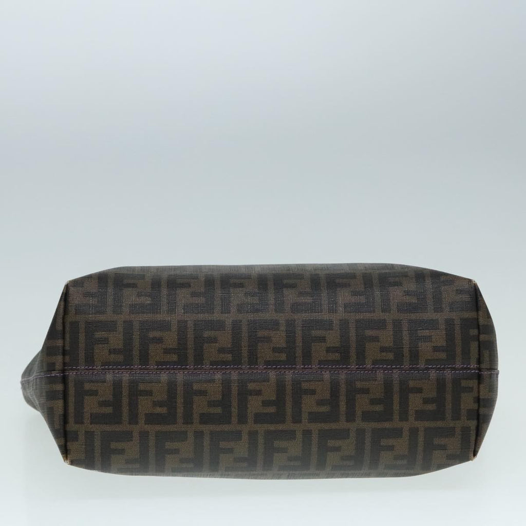 FENDI Zucca Canvas Tote Bag Brown Black Silverep5784